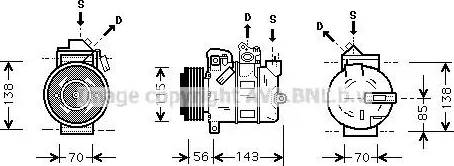 Ava Quality Cooling OL K357 - Компрессор кондиционера autospares.lv