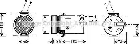 Ava Quality Cooling OL K318 - Компрессор кондиционера autospares.lv