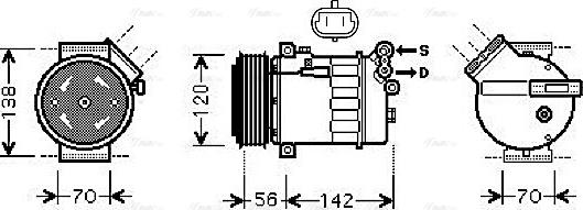 Ava Quality Cooling OL K313 - Компрессор кондиционера autospares.lv