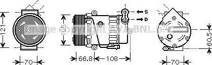 Ava Quality Cooling OL K389 - Компрессор кондиционера autospares.lv