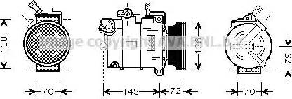 Ava Quality Cooling OL K376 - Компрессор кондиционера autospares.lv