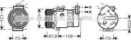 Ava Quality Cooling OL K377 - Компрессор кондиционера autospares.lv