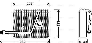 Ava Quality Cooling OLV320 - Испаритель, кондиционер autospares.lv