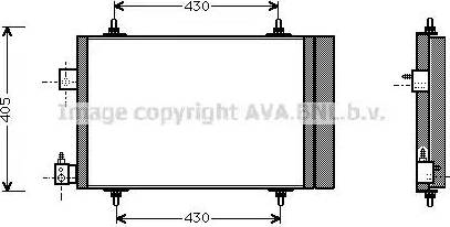 Ava Quality Cooling PE 5193 - Конденсатор кондиционера autospares.lv