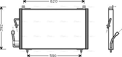 Ava Quality Cooling PE 5182 - Конденсатор кондиционера autospares.lv