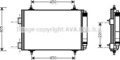 Ava Quality Cooling PE5215D - Конденсатор кондиционера autospares.lv