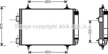 Ava Quality Cooling PE5215 - Конденсатор кондиционера autospares.lv