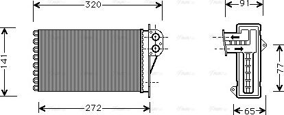 Ava Quality Cooling PE6199 - Теплообменник, отопление салона autospares.lv