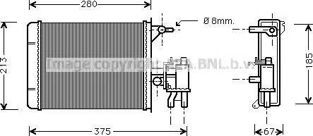 Ava Quality Cooling PE 6134 - Теплообменник, отопление салона autospares.lv