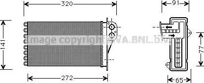 Ava Quality Cooling PE6356 - Теплообменник, отопление салона autospares.lv