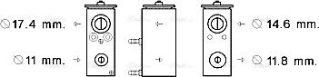 Ava Quality Cooling PE1376 - Расширительный клапан, кондиционер autospares.lv