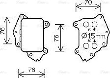 Ava Quality Cooling PE3396 - Масляный радиатор, двигательное масло autospares.lv