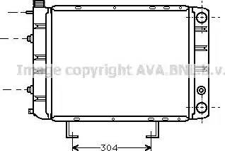 Ava Quality Cooling PE 2084 - Радиатор, охлаждение двигателя autospares.lv