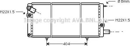 Ava Quality Cooling PE 2085 - Радиатор, охлаждение двигателя autospares.lv