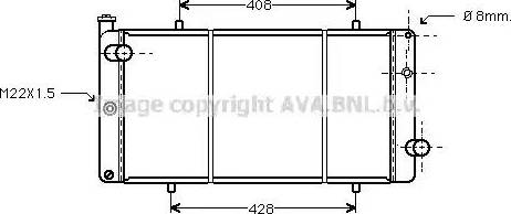 Ava Quality Cooling PE 2080 - Радиатор, охлаждение двигателя autospares.lv