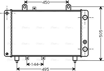 Ava Quality Cooling PE 2081 - Радиатор, охлаждение двигателя autospares.lv