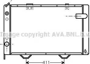 Ava Quality Cooling PE 2038 - Радиатор, охлаждение двигателя autospares.lv