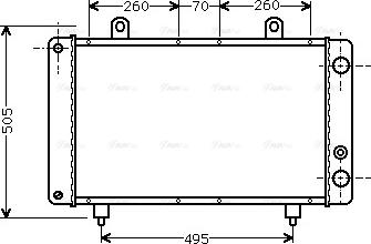 Ava Quality Cooling PE 2032 - Радиатор, охлаждение двигателя autospares.lv