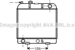 Ava Quality Cooling PE 2028 - Радиатор, охлаждение двигателя autospares.lv