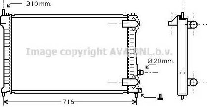 Ava Quality Cooling PE 2196 - Радиатор, охлаждение двигателя autospares.lv