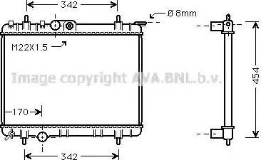 Ava Quality Cooling PE 2190 - Радиатор, охлаждение двигателя autospares.lv