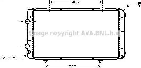 Ava Quality Cooling PE 2145 - Радиатор, охлаждение двигателя autospares.lv