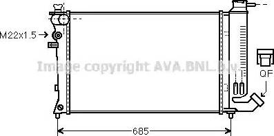 Ava Quality Cooling PE 2141 - Радиатор, охлаждение двигателя autospares.lv