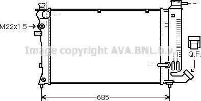 Ava Quality Cooling PE 2142 - Радиатор, охлаждение двигателя autospares.lv