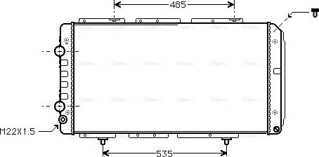 Ava Quality Cooling PE 2150 - Радиатор, охлаждение двигателя autospares.lv