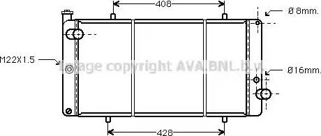 Ava Quality Cooling PE 2111 - Радиатор, охлаждение двигателя autospares.lv