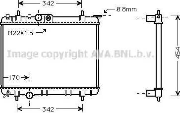 Ava Quality Cooling PE2189 - Радиатор, охлаждение двигателя autospares.lv