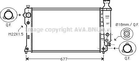 Ava Quality Cooling PE 2135 - Радиатор, охлаждение двигателя autospares.lv