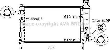 Ava Quality Cooling PE 2126 - Радиатор, охлаждение двигателя autospares.lv