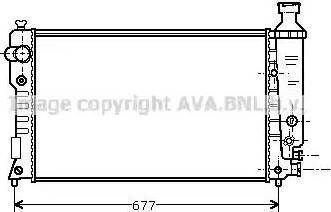 Ava Quality Cooling PE 2128 - Радиатор, охлаждение двигателя autospares.lv