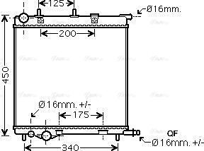 Ava Quality Cooling PE2368 - Радиатор, охлаждение двигателя autospares.lv