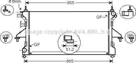 Ava Quality Cooling PE 2308 - Радиатор, охлаждение двигателя autospares.lv