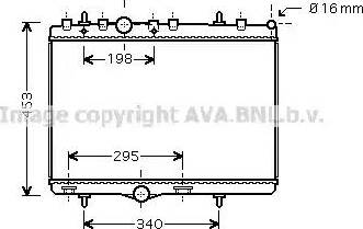 Ava Quality Cooling PE 2290 - Радиатор, охлаждение двигателя autospares.lv