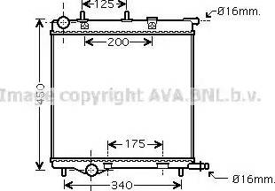 Ava Quality Cooling PE 2293 - Радиатор, охлаждение двигателя autospares.lv