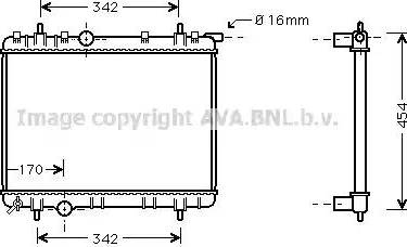 Ava Quality Cooling PE2245 - Радиатор, охлаждение двигателя autospares.lv