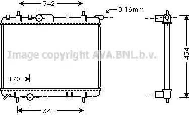 Ava Quality Cooling PE 2246 - Радиатор, охлаждение двигателя autospares.lv