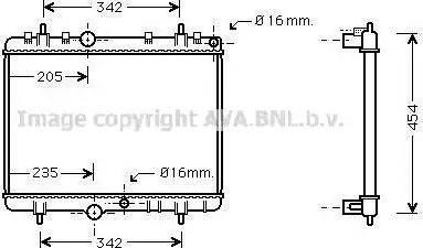 Ava Quality Cooling PE 2241 - Радиатор, охлаждение двигателя autospares.lv