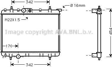 Ava Quality Cooling PE2248 - Радиатор, охлаждение двигателя autospares.lv