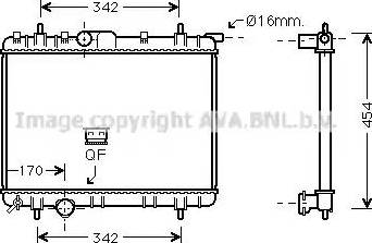 Ava Quality Cooling PE 2247 - Радиатор, охлаждение двигателя autospares.lv