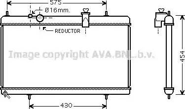 Ava Quality Cooling PE 2256 - Радиатор, охлаждение двигателя autospares.lv