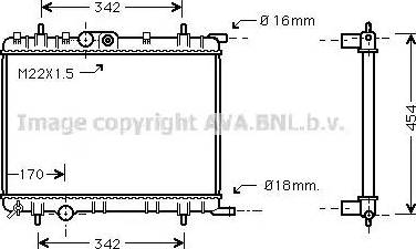 Ava Quality Cooling PE2253 - Радиатор, охлаждение двигателя autospares.lv