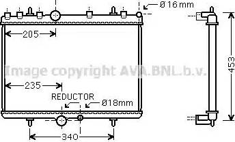 Ava Quality Cooling PEA2269 - Радиатор, охлаждение двигателя autospares.lv