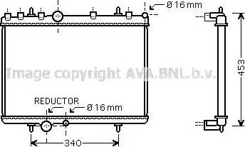 Ava Quality Cooling PE 2266 - Радиатор, охлаждение двигателя autospares.lv