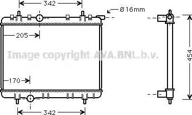 Ava Quality Cooling PEA2260 - Радиатор, охлаждение двигателя autospares.lv