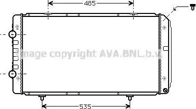 Ava Quality Cooling PE 2268 - Радиатор, охлаждение двигателя autospares.lv