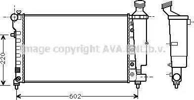 Ava Quality Cooling PE 2262 - Радиатор, охлаждение двигателя autospares.lv